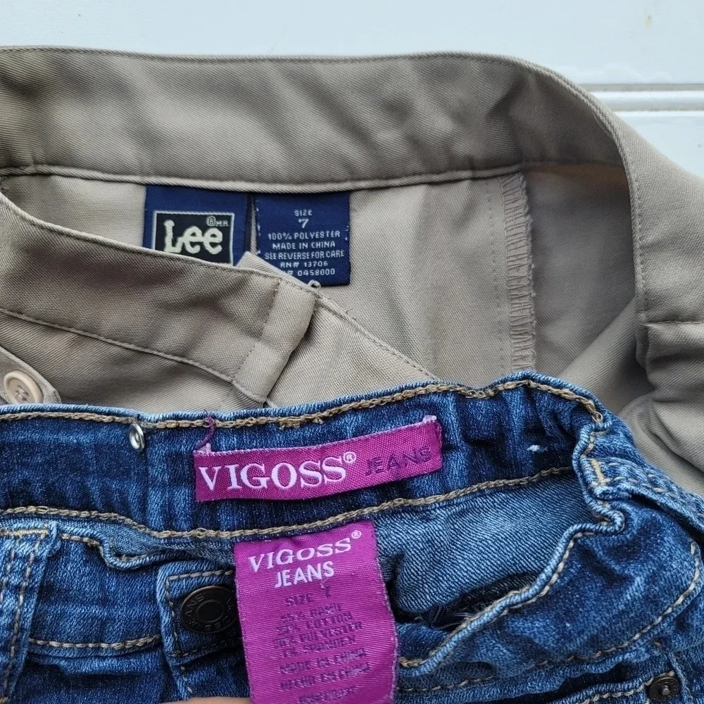 of 6 Girls Jeans Lee Vigoss Blue Purple Pants Skirt Shorts Limited Too Sz 7